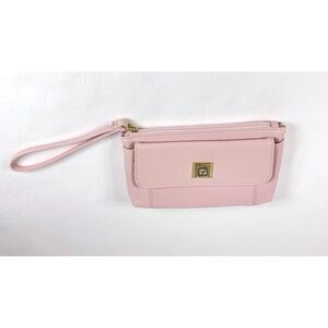 Stone Mountain Bonded Leather Clutch Wristlet Baby Pink